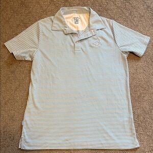 Kids Polo Shirt - Light Gray and White Stripes